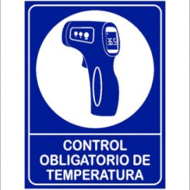 SEÑALAMIENTO CONTROL OBLIGATORIO DE TEMPERATURA 30X40