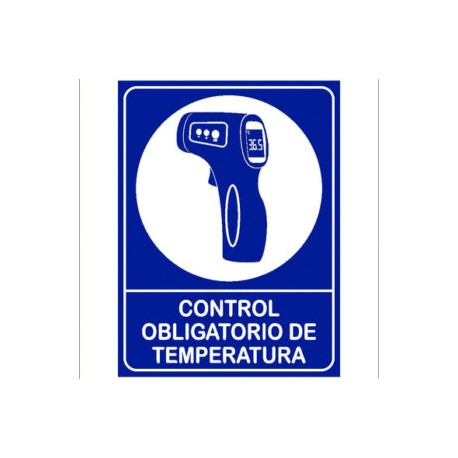 SEÑALAMIENTO CONTROL OBLIGATORIO DE TEMPERATURA 30X40