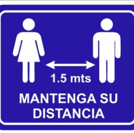 SEÑALAMIENTO DE BIOSEGUIDAD SANA DISTANCIA 30X30
