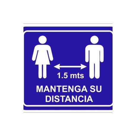 SEÑALAMIENTO DE BIOSEGUIDAD SANA DISTANCIA 30X30