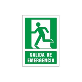 SEÑALAMIENTO DE SALIDA DE EMERGENCIA 20X40