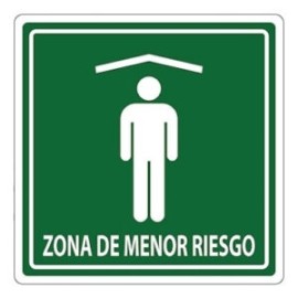SEÑALAMIENTO DE ZONA DE MENOR RIESGO 20X20