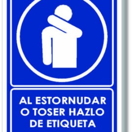 SEÑALAMIENTO ESTORNUDE O TOSA DE ETIQUETA 30X40