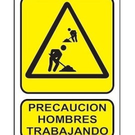SEÑALAMIENTO HOMBRES TRABAJANDO 30X40