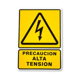 SEÑALAMIENTO PRECAUCION ALTA TENSION 30X40