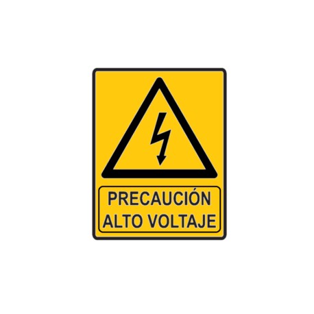 SEÑALAMIENTO PRECAUCION ALTO VOLTAJE 30X40
