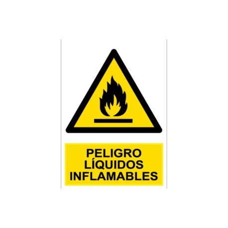 SEÑALAMIENTO PRECAUCION LIQUIDOS INFLAMABLES 30X40