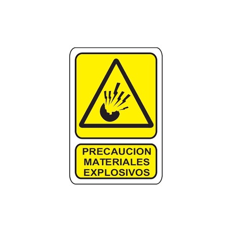 SEÑALAMIENTO PRECAUCION MATERIALES EXPLOSIVOS 30X40