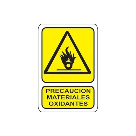 SEÑALAMIENTO PRECAUCION MATERIALES OXIDANTES 30X40