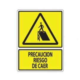 SEÑALAMIENTO PRECAUCION RIESGO DE CAER 30X40