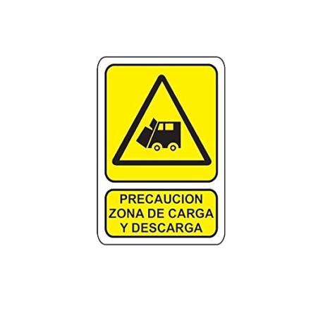 SEÑALAMIENTO PRECAUCION ZONA DE CARGA Y DESCARGA 30X40