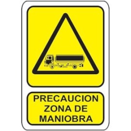SEÑALAMIENTO PRECAUCION ZONA DE MANIOBRA 30X40
