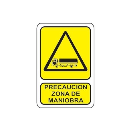 SEÑALAMIENTO PRECAUCION ZONA DE MANIOBRA 30X40