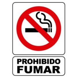SEÑALAMIENTO PROHIBIDO FUMAR 25X30