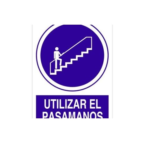 SEÑALAMIENTO USA EL PASAMANOS 30X40