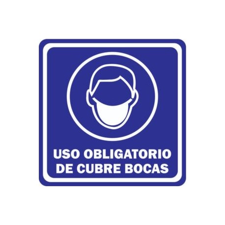 SEÑALAMIENTO USO OBLIGATORIO CUBRE-BOCAS 30X40