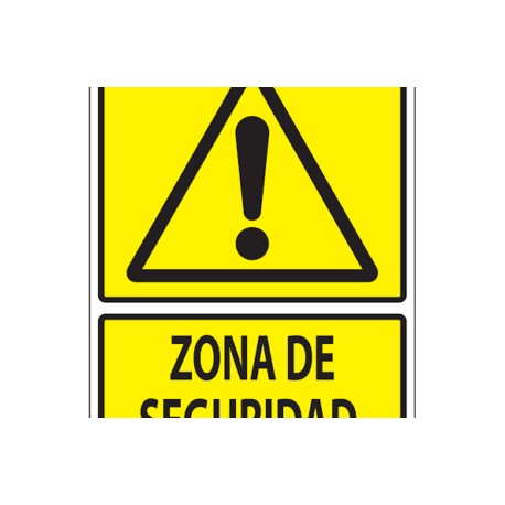 SEÑALAMIENTO ZONA DE SEGURIDAD 30X40